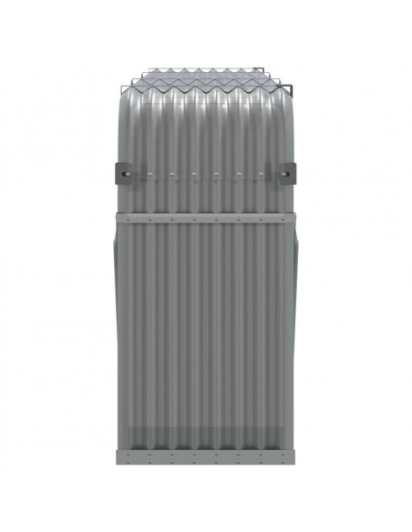 Portaceppi Grigio Chiaro 234x45x100 cm in Acciaio Zincato