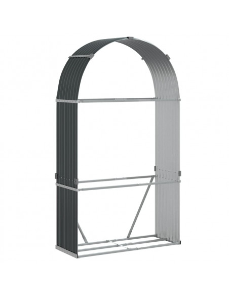 Portaceppi Antracite 120x45x210 cm in Acciaio Zincato