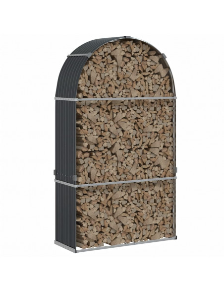 Portaceppi Antracite 120x45x210 cm in Acciaio Zincato