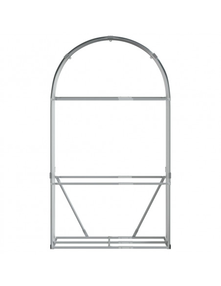 Portaceppi Antracite 120x45x210 cm in Acciaio Zincato