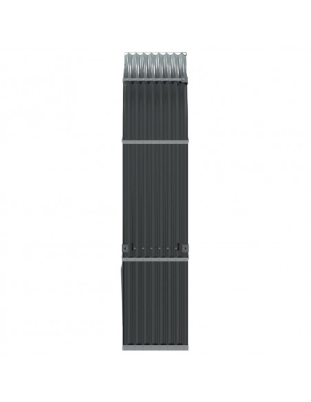 Portaceppi Antracite 120x45x210 cm in Acciaio Zincato