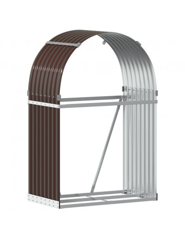 Portaceppi Marrone 80x45x120 cm in Acciaio Zincato