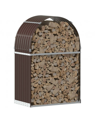 Portaceppi Marrone 80x45x120 cm in Acciaio Zincato