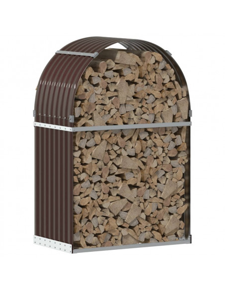 Portaceppi Marrone 80x45x120 cm in Acciaio Zincato