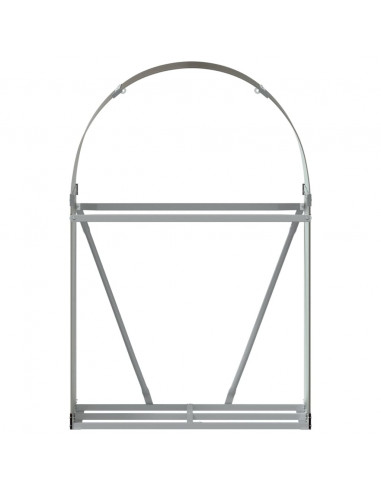 Portaceppi Marrone 80x45x120 cm in Acciaio Zincato