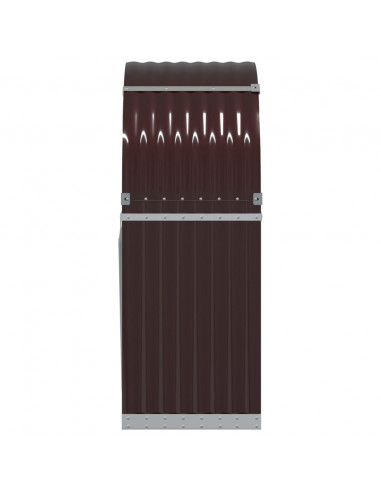 Portaceppi Marrone 80x45x120 cm in Acciaio Zincato