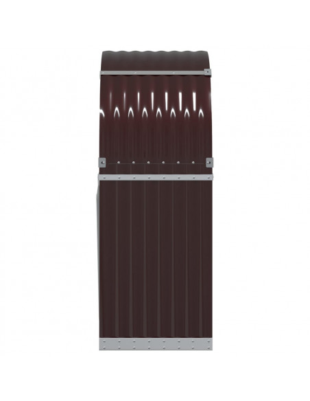Portaceppi Marrone 80x45x120 cm in Acciaio Zincato