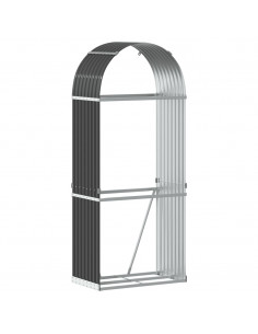 Portaceppi Antracite 80x45x190 cm in Acciaio Zincato 2