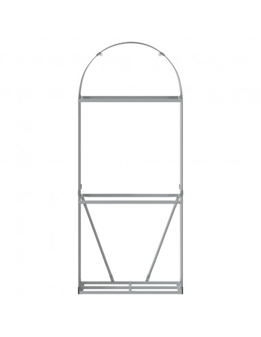 Portaceppi Antracite 80x45x190 cm in Acciaio Zincato