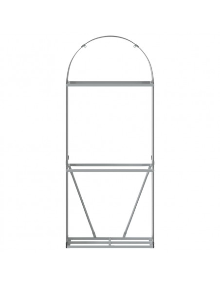 Portaceppi Antracite 80x45x190 cm in Acciaio Zincato
