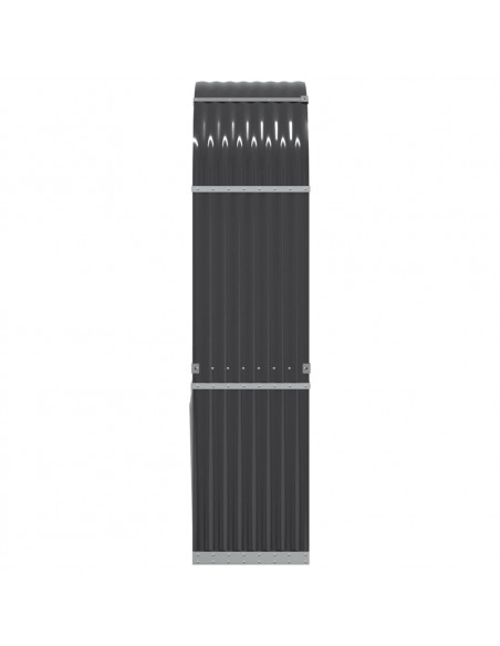 Portaceppi Antracite 80x45x190 cm in Acciaio Zincato