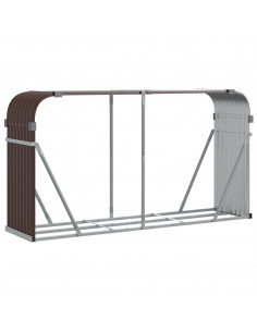 Portaceppi Marrone 180x45x100 cm in Acciaio Zincato 2