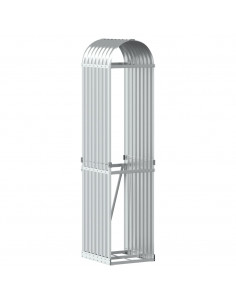 Portaceppi Argento 40x45x170 cm in Acciaio Zincato 2