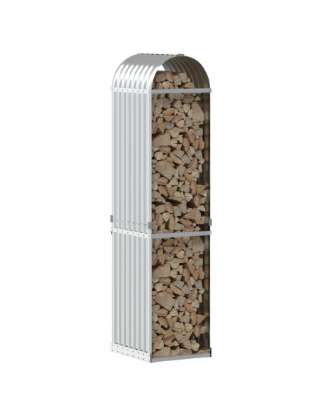 Portaceppi Argento 40x45x170 cm in Acciaio Zincato