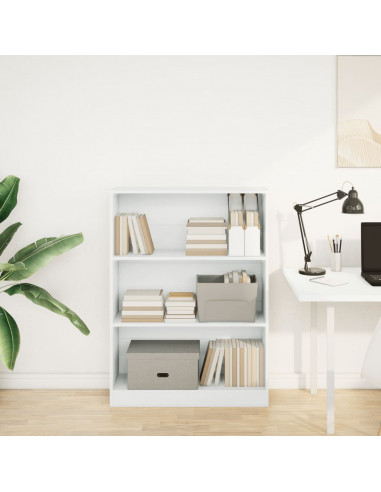 Libreria Bianca 80x24x109 cm in Legno Multistrato