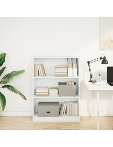 Libreria Bianca 80x24x109 cm in Legno Multistrato