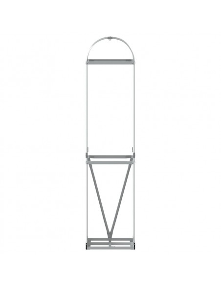 Portaceppi Argento 40x45x170 cm in Acciaio Zincato