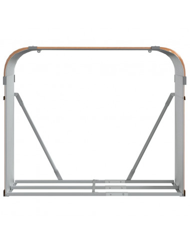 Portaceppi Marrone Chiaro 120x45x100 cm in Acciaio Zincato