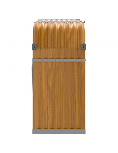 Portaceppi Marrone Chiaro 120x45x100 cm in Acciaio Zincato