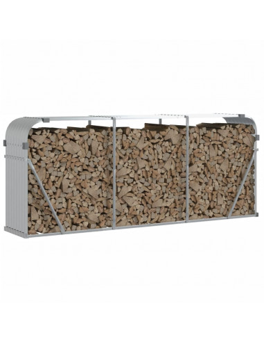 Portaceppi Argento 234x45x100 cm in Acciaio Zincato