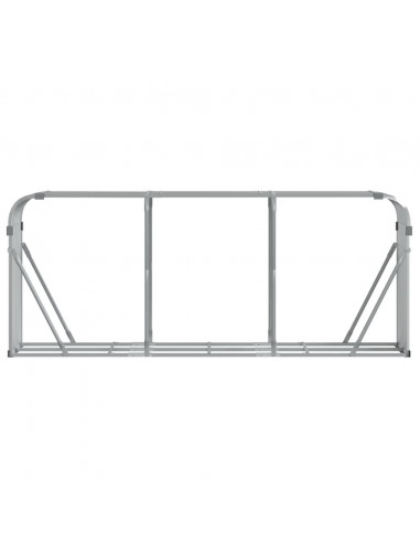 Portaceppi Argento 234x45x100 cm in Acciaio Zincato