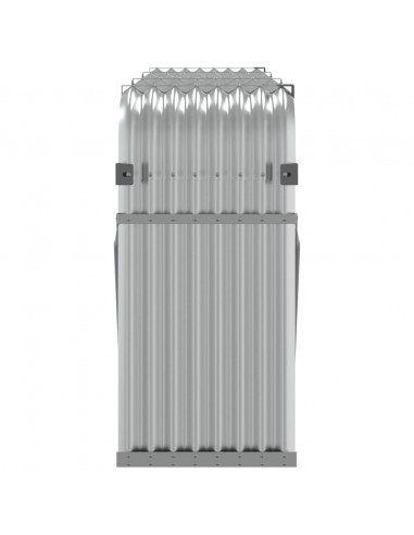 Portaceppi Argento 234x45x100 cm in Acciaio Zincato