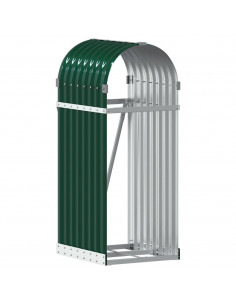 Portaceppi Verde 40x45x100 cm in Acciaio Zincato 2