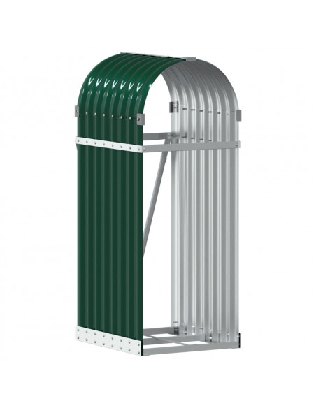 Portaceppi Verde 40x45x100 cm in Acciaio Zincato