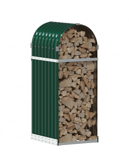 Portaceppi Verde 40x45x100 cm in Acciaio Zincato