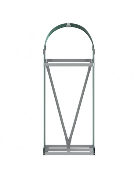 Portaceppi Verde 40x45x100 cm in Acciaio Zincato
