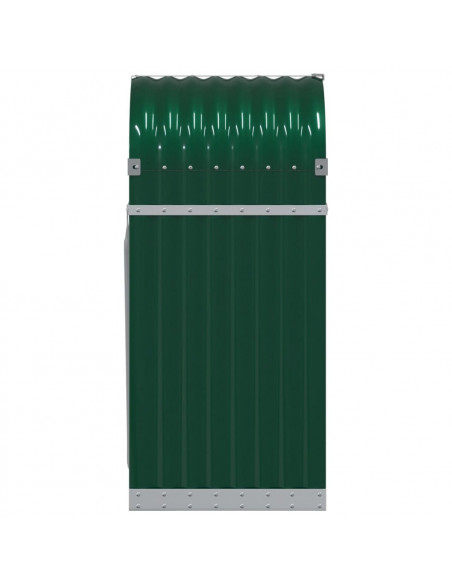 Portaceppi Verde 40x45x100 cm in Acciaio Zincato