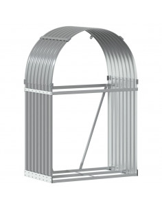Portaceppi Grigio Chiaro 80x45x120 cm in Acciaio Zincato 2