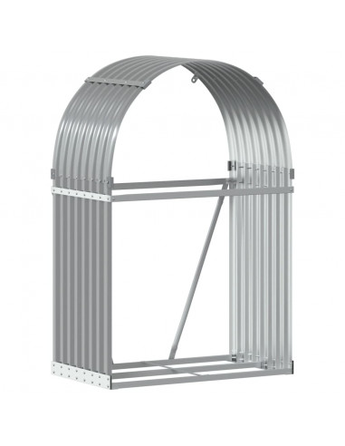 Portaceppi Grigio Chiaro 80x45x120 cm in Acciaio Zincato