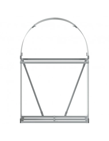 Portaceppi Grigio Chiaro 80x45x120 cm in Acciaio Zincato