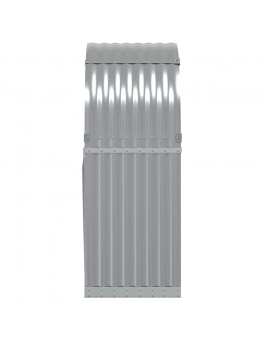 Portaceppi Grigio Chiaro 80x45x120 cm in Acciaio Zincato