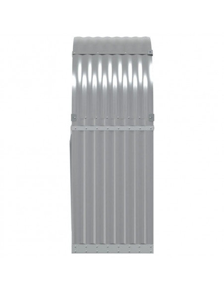 Portaceppi Grigio Chiaro 80x45x120 cm in Acciaio Zincato
