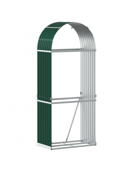 Portaceppi Verde 80x45x190 cm in Acciaio Zincato