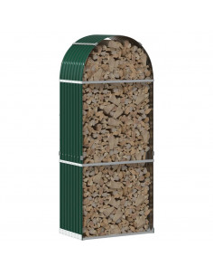 Portaceppi Verde 80x45x190 cm in Acciaio Zincato 2