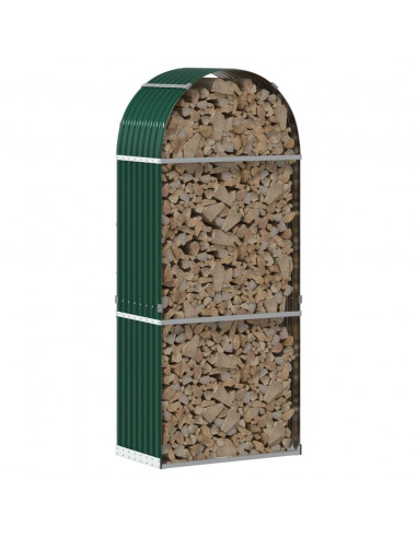 Portaceppi Verde 80x45x190 cm in Acciaio Zincato