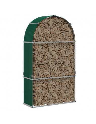 Portaceppi Verde 120x45x210 cm in Acciaio Zincato