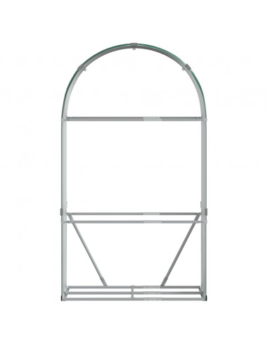 Portaceppi Verde 120x45x210 cm in Acciaio Zincato