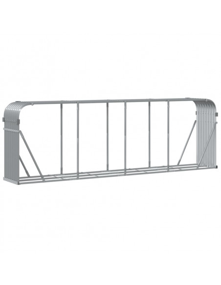 Portaceppi Grigio Chiaro 300x45x100 cm in Acciaio Zincato