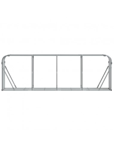 Portaceppi Grigio Chiaro 300x45x100 cm in Acciaio Zincato