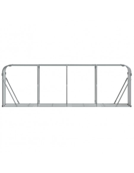 Portaceppi Grigio Chiaro 300x45x100 cm in Acciaio Zincato