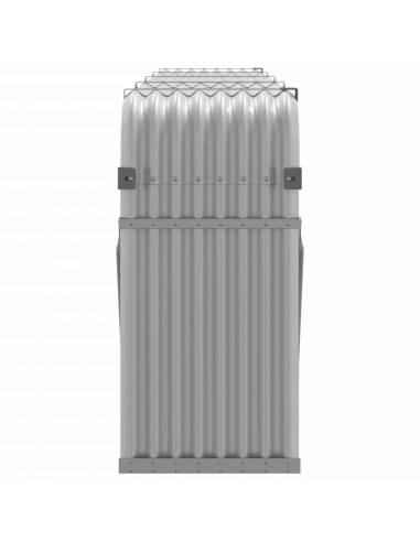 Portaceppi Grigio Chiaro 300x45x100 cm in Acciaio Zincato