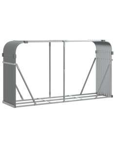 Portaceppi Grigio Chiaro 180x45x100 cm in Acciaio Zincato 2