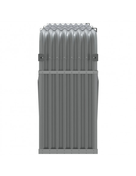 Portaceppi Grigio Chiaro 180x45x100 cm in Acciaio Zincato