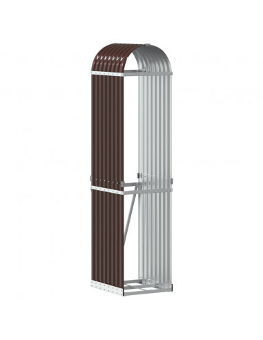 Portaceppi Marrone 40x45x170 cm in Acciaio Zincato