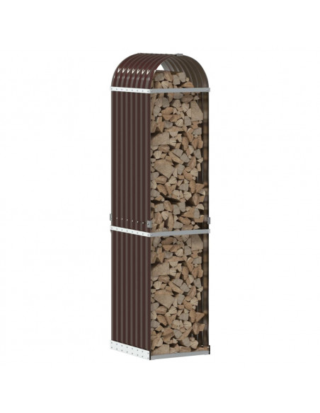 Portaceppi Marrone 40x45x170 cm in Acciaio Zincato