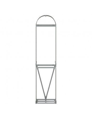Portaceppi Marrone 40x45x170 cm in Acciaio Zincato